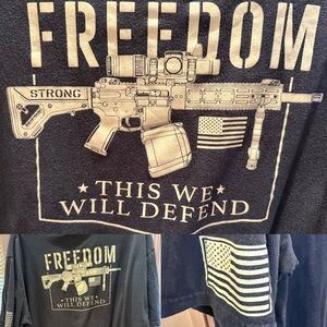 Lincoln Outfitters 3XL Freedom “This We Will Defend” T-Shirt Black